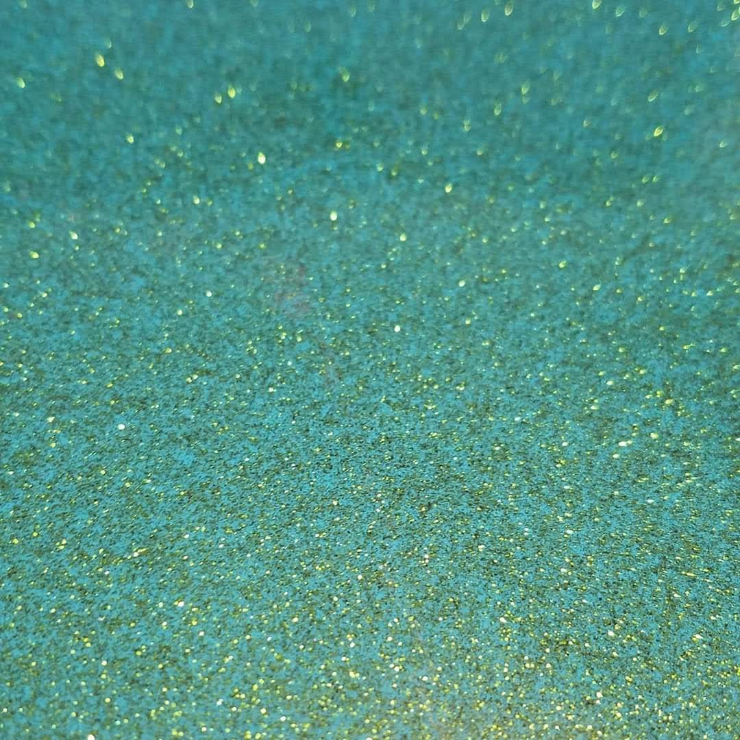 Golden Teal Transparent Glitter