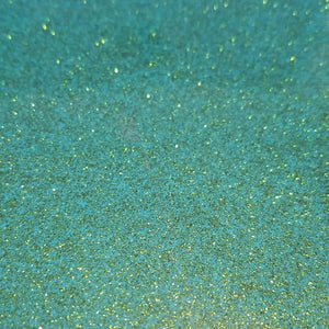 Golden Teal Transparent Glitter