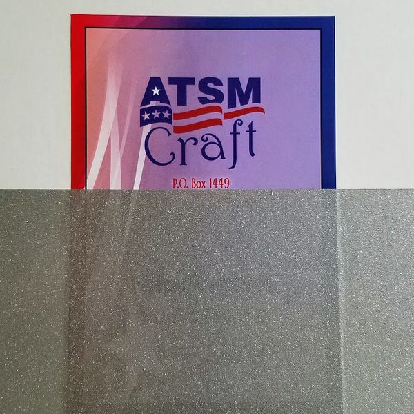 Translucent silver glitter craft vinyl